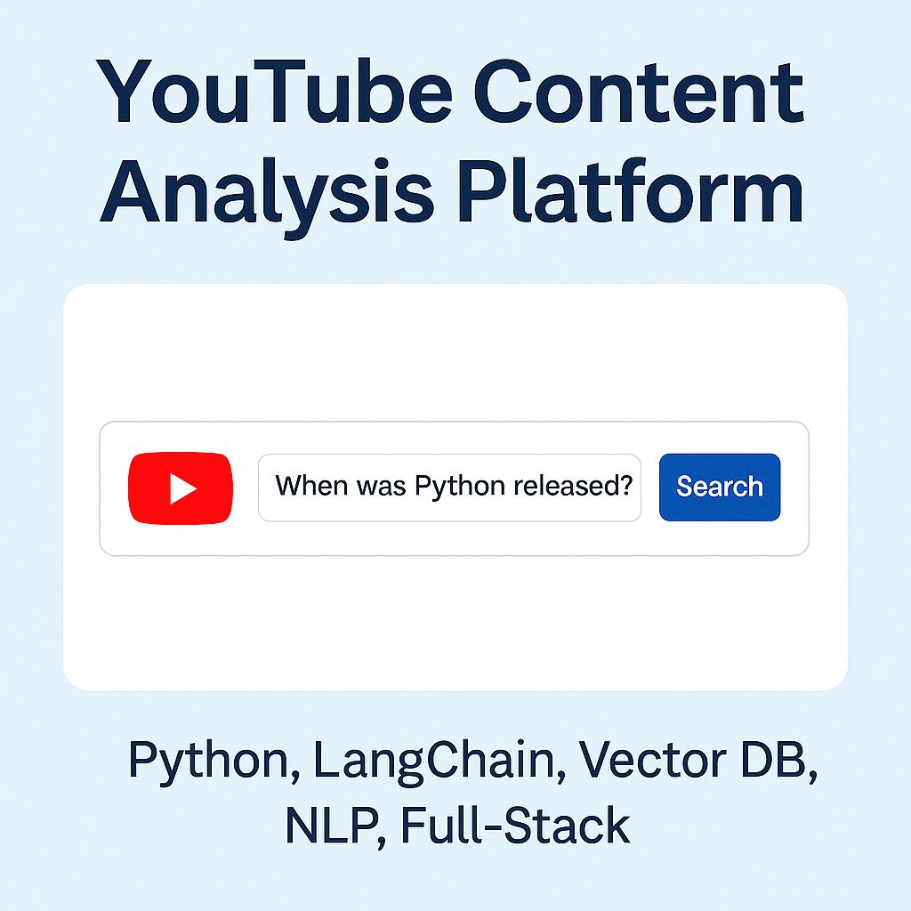 YouTube Content Analysis Platform