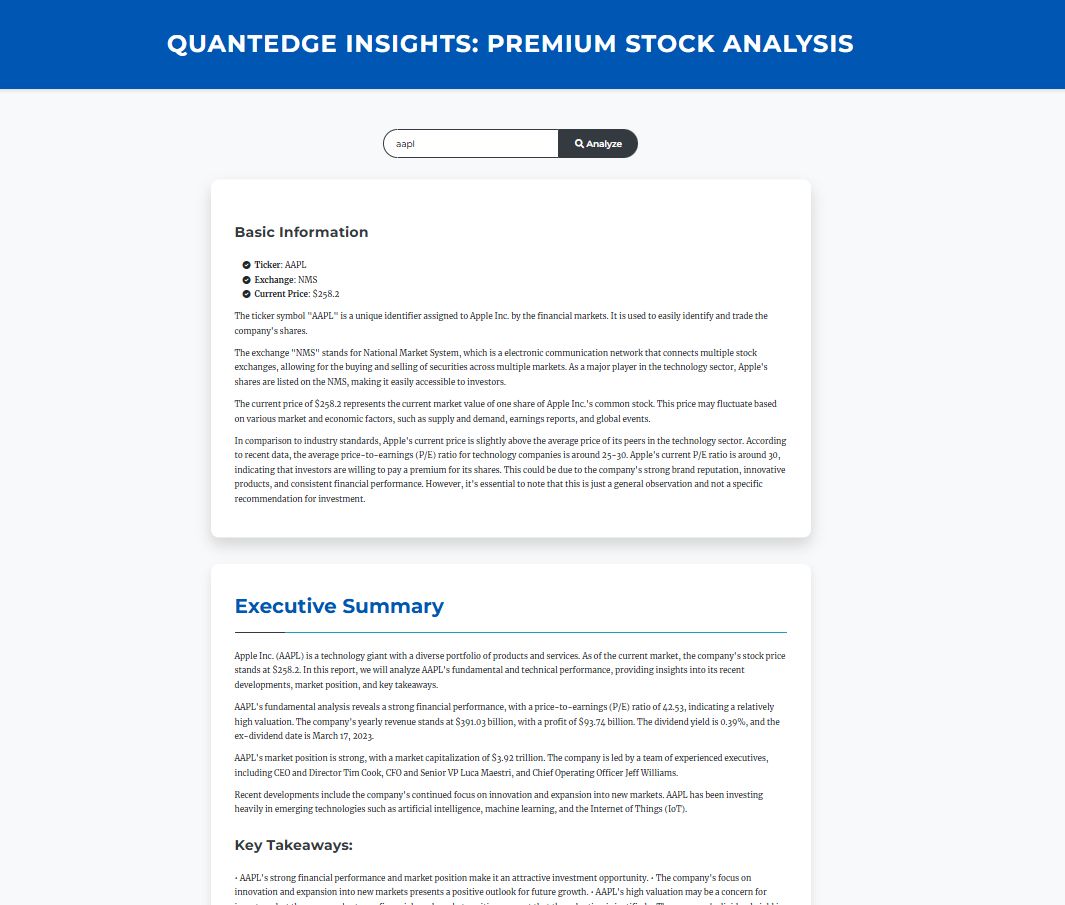 AI-Powered Stock Analysis Tool
